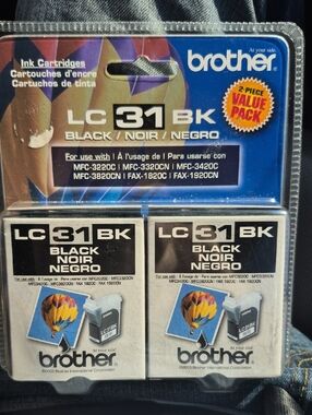 GENUINE Brother LC31 - 2 Black & Color Combo Pack Sealed Exp. 01/08